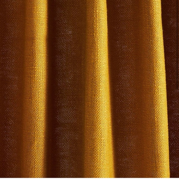 NWOT Anthropologie Luxe Linen Blend Curtain Panel in Citrine 50”x96” Z63 - Picture 2 of 3